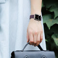 LYSMVIVI Carbon Fiber Silicone Apple Watch Band Pale Cerulean/Black by Deal US
