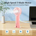 BDXXJ Pink Mini Handheld Fan USB Rechargeable with Base Portable by Deal US