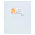 up&up 2 Pocket Plastic Folder White Durable Office School Supply by Deal US