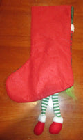 Unbranded Christmas Stocking Grinch Gnome Red Green Plaid 17 Inch by Deal US