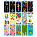 HUGAUTISM 180 Pcs Autism Awareness Calming Sensory Bookmarks Multicolor by Deal US