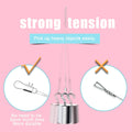 KINBOM Fishing Leaders 60pcs Steel Wire Line w/ Swivel Buckles Silver by Deal US
