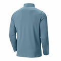 Corna Men's Quarter Zip Fleece Sweatshirt Stand Collar Blue Grey Size 3XL by Deal US
