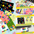HUGAUTISM 180 Pcs Autism Awareness Calming Sensory Bookmarks Multicolor by Deal US