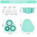 Azooken Silicone Ice Cube Tray with Lid & Bin for 30-40oz Tumbler Blue 3 Pcs by Deal US