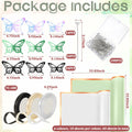Qilery 334 Pc Flower Wrapping Paper Waterproof Floral Butterfly White Green by Deal US