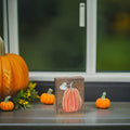 [Like New] Collins Painting Mini Fall Wood Block Sign Tall Pumpkin Rustic Decor by Deal US
