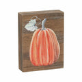 [Like New] Collins Painting Mini Fall Wood Block Sign Tall Pumpkin Rustic Decor by Deal US