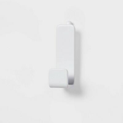 Brightroom Pegboard Single Hooks Adjustable Storage White Set of 2 Plastic by Deal US