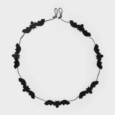 Spritz Halloween Felt Bat Garland Black Halloween Decoration by Deal US