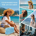 PRRQFJZS Clear Waterproof Makeup Bag Cosmetic Organizer Travel M White by Deal US