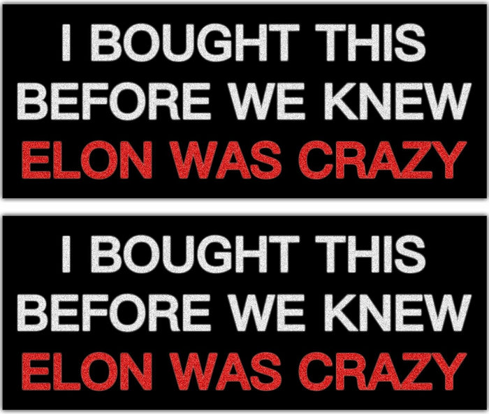 Funny Car Bumper Sticker 7.5x3 in Black 2 Pack – Humor Auto Decal Set by Deal US