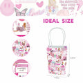 Kakbpe 10 Pcs Kraft Cartoon Party Gift Bags with Handle Pop Music Star Color by Deal US