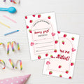 EXW 4x6 Birthday Invitations Berry Strawberry Pink Floral 20 Pcs Modern by Deal US