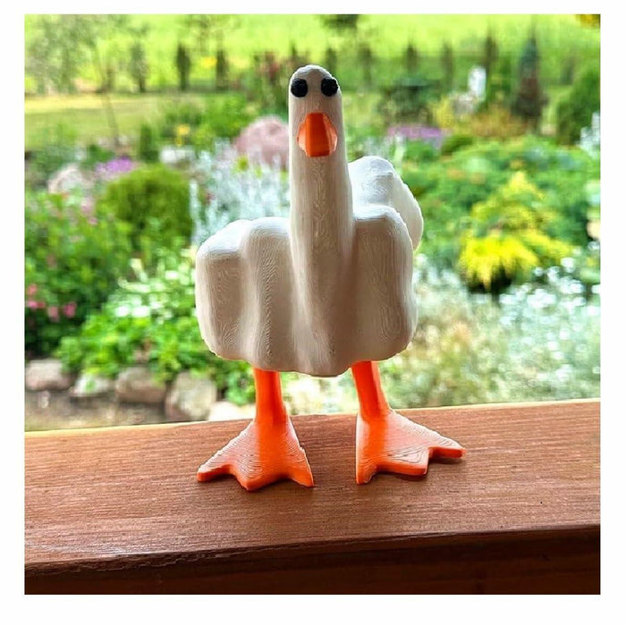Hoxxu Funny Duck Figurine Resin Desk Garden Ornament Decorative Gift by Deal US