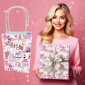 Kakbpe 10 Pcs Kraft Cartoon Party Gift Bags with Handle Pop Music Star Color by Deal US
