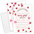 EXW 4x6 Birthday Invitations Berry Strawberry Pink Floral 20 Pcs Modern by Deal US