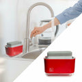 Four Friends 2-in-1 Dish Soap Dispenser with Sponge Holder Beige by Deal US