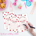 EXW 4x6 Birthday Invitations Berry Strawberry Pink Floral 20 Pcs Modern by Deal US