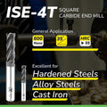SPEED TIGER ISE Carbide End Mill 1/8" 4 Flute Square Nose AlTiBN Coated 5-Pack by Deal US