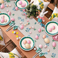 Hamiutci Easter Table Runner 13x72in Blue Bunny Floral Spring Decor by Deal US