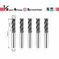 SPEED TIGER ISE Carbide End Mill 1/8" 4 Flute Square Nose AlTiBN Coated 5-Pack by Deal US
