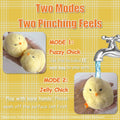 Gberlczz Handmade Chicken Squishy Stress Reliever Fuzzy Yellow Toy 3.52oz by Deal US