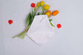 Cloth Dinner Napkins with Lace - Linen Rayon Cotton Blend -White by Deal US