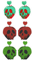 3 Pairs Halloween Horror Skull Earrings acrylic Gothic Skull Pumpkin Earring For by Deal US