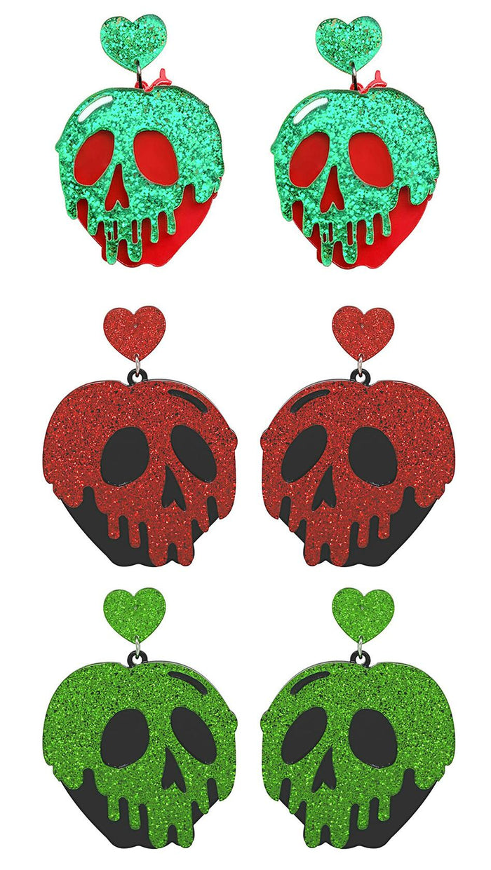 3 Pairs Halloween Horror Skull Earrings acrylic Gothic Skull Pumpkin Earring For by Deal US