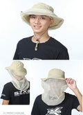 TOPOQ Women Safari Sunhat with Mosquito Net Boonie Hat Khaki Polyester by Deal US