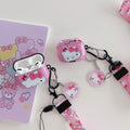 LZHZXM Cute Hello Cartoon Cat TPU Case with Pink Kawaii Lanyard Keychain by Deal US