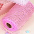 PATIKIL Decorative Mesh Ribbon Roll 5.9in x 10yd Pink 2pcs Classic Style by Deal US