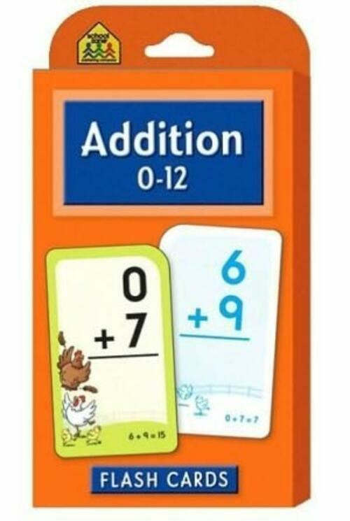 Addition Flash Cards 0 to 12, 54 Cards, Assorted Colors, Educational Math by Deal US
