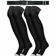 Londkaron Elite Baseball Softball Socks & Belt Combo Black 2 Pairs Size S by Deal US