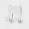 Brightroom Pegboard Double Hooks Adjustable Storage 2 Count Plastic Utility