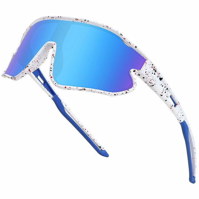 MARIDA Kids UV400 Baseball Sunglasses Sports Cycling White-Blue by Deal US