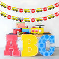 Corabsar 2Pcs Back to School Bus Banner Pre-Strung Paper Classroom Decor by Deal US