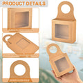 Mototo 100 PCS Kraft Paper Wine Bottle Boxes with Window Hanger Foldable Kraft by Deal US