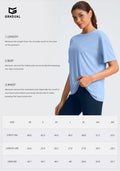 G Gradual Women's Loose Fit Short Sleeve Workout Shirt Hyacinth Purple Size M by Deal US