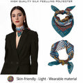 MONGGIL Satin Silky Scarf Pattern Print Neck Scarf Lightweight 27x27 inches by Deal US