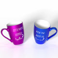 GMUGS Ceramic Coffee Mugs Set 11oz Purple Blue Wedding Bride Groom Gift by Deal US
