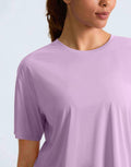 G Gradual Women's Loose Fit Short Sleeve Workout Shirt Hyacinth Purple Size M by Deal US
