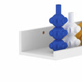 Lyeasw 16in White Floating Wall Shelves Set of 5 with Lip for Kitchen Bath by Deal US