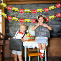 Corabsar 2Pcs Back to School Bus Banner Pre-Strung Paper Classroom Decor by Deal US