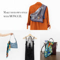 MONGGIL Satin Silky Scarf Pattern Print Neck Scarf Lightweight 27x27 inches by Deal US