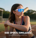 MARIDA Kids UV400 Baseball Sunglasses Sports Cycling White-Blue by Deal US