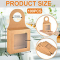 Mototo 100 PCS Kraft Paper Wine Bottle Boxes with Window Hanger Foldable Kraft by Deal US