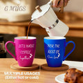 GMUGS Ceramic Coffee Mugs Set 11oz Purple Blue Wedding Bride Groom Gift by Deal US