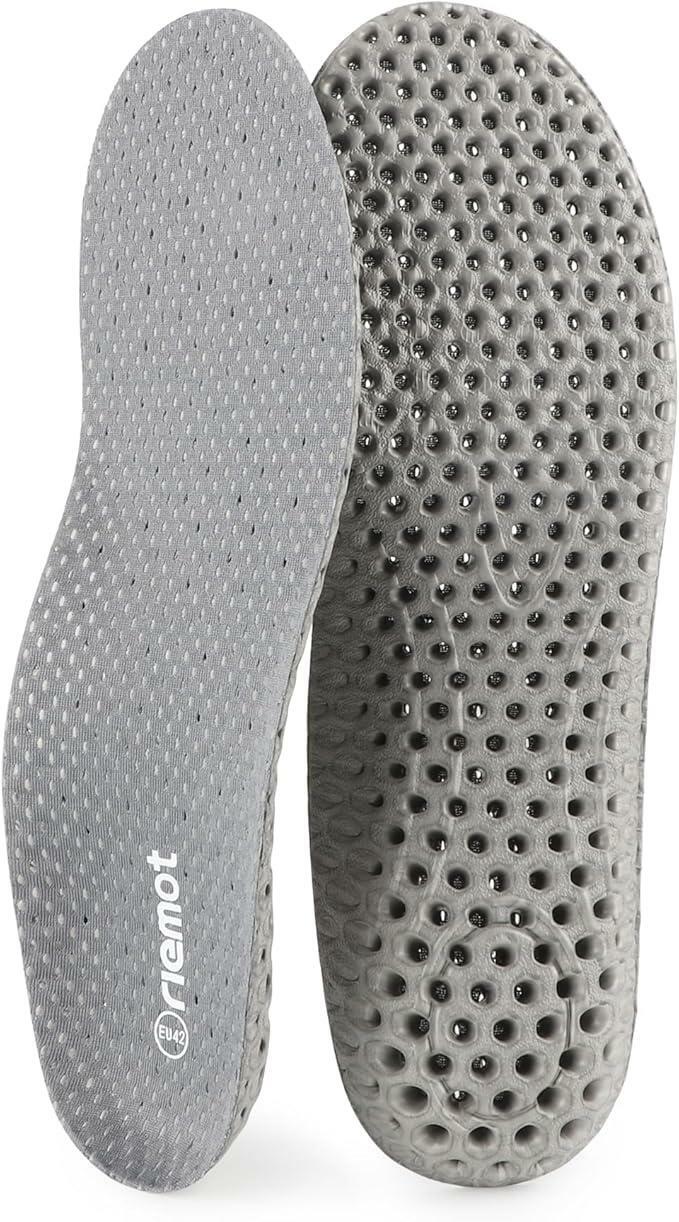 riemot Arch Supports Orthotics Sport Shoe Insoles 2 Pairs Grey Size US14/EU47 by Deal US